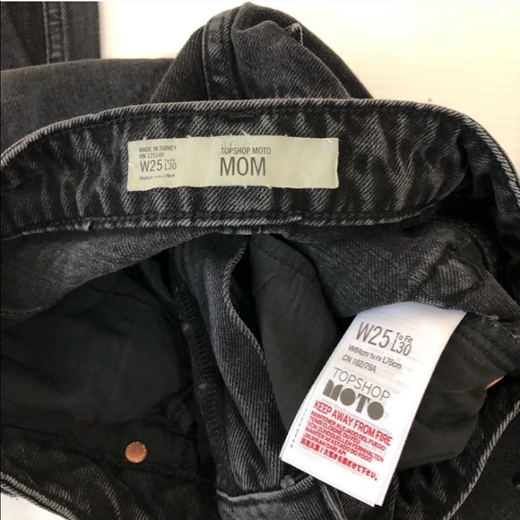 Topshop Mom High Waist Super Ripped Studded Jeans - Picture 4 of 9